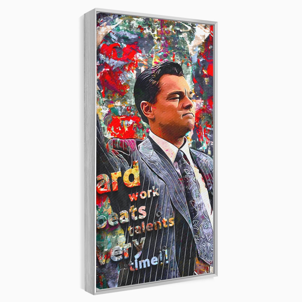Tablou Canvas Premium LuxCanva® B1055, The Wolf of Wall Street , Decorativ, Living, Film, Bursa, Oscar, DiCaprio, Motivational, Culori Vibrante