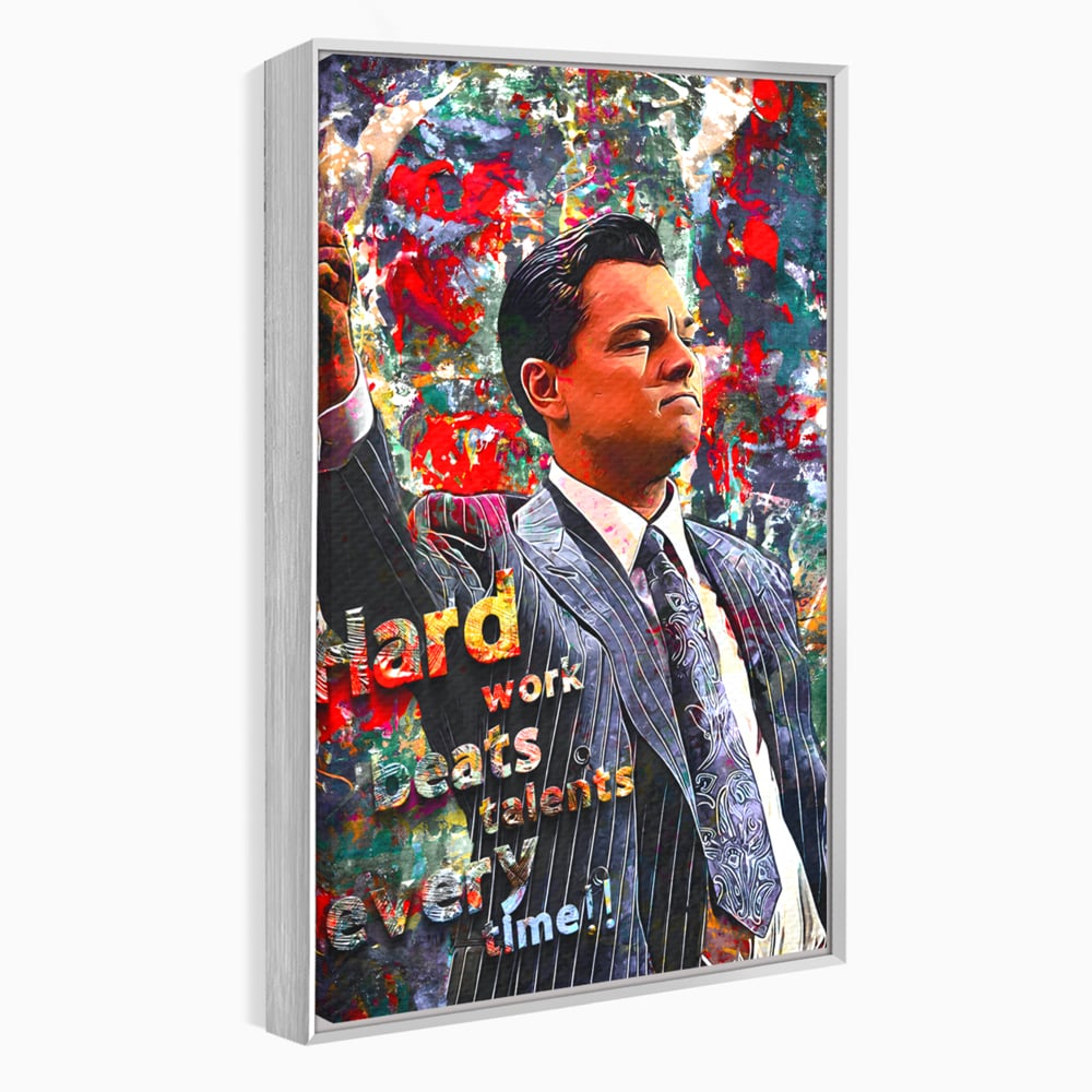 Tablou Canvas Premium LuxCanva® B1055, The Wolf of Wall Street , Decorativ, Living, Film, Bursa, Oscar, DiCaprio, Motivational, Culori Vibrante