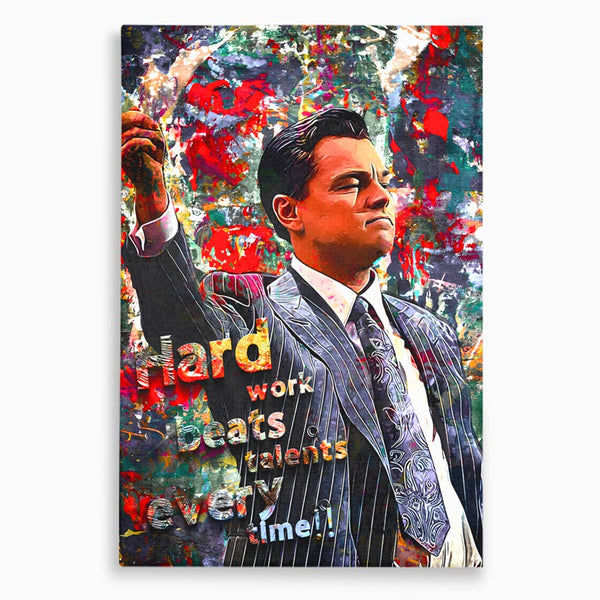 Tablou Canvas Premium LuxCanva® B1055, The Wolf of Wall Street , Decorativ, Living, Film, Bursa, Oscar, DiCaprio, Motivational, Culori Vibrante