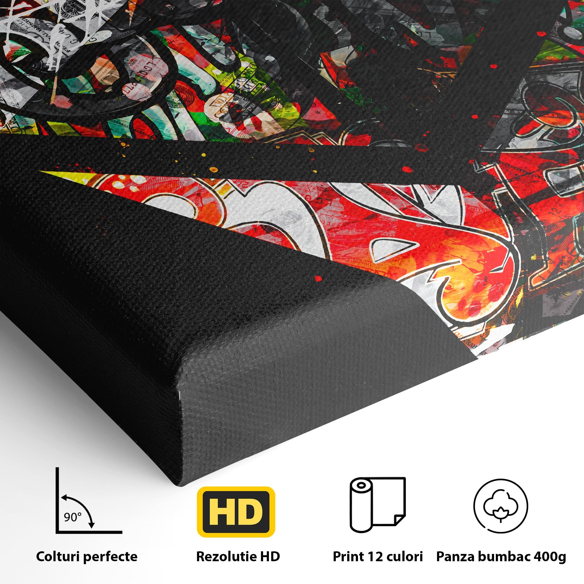 Tablou Canvas Premium LuxCanva® B1056, Geometrie Urbana Abstracta, Geometrie, Abstract, Urban, Living, Birou, Culori Vibrante
