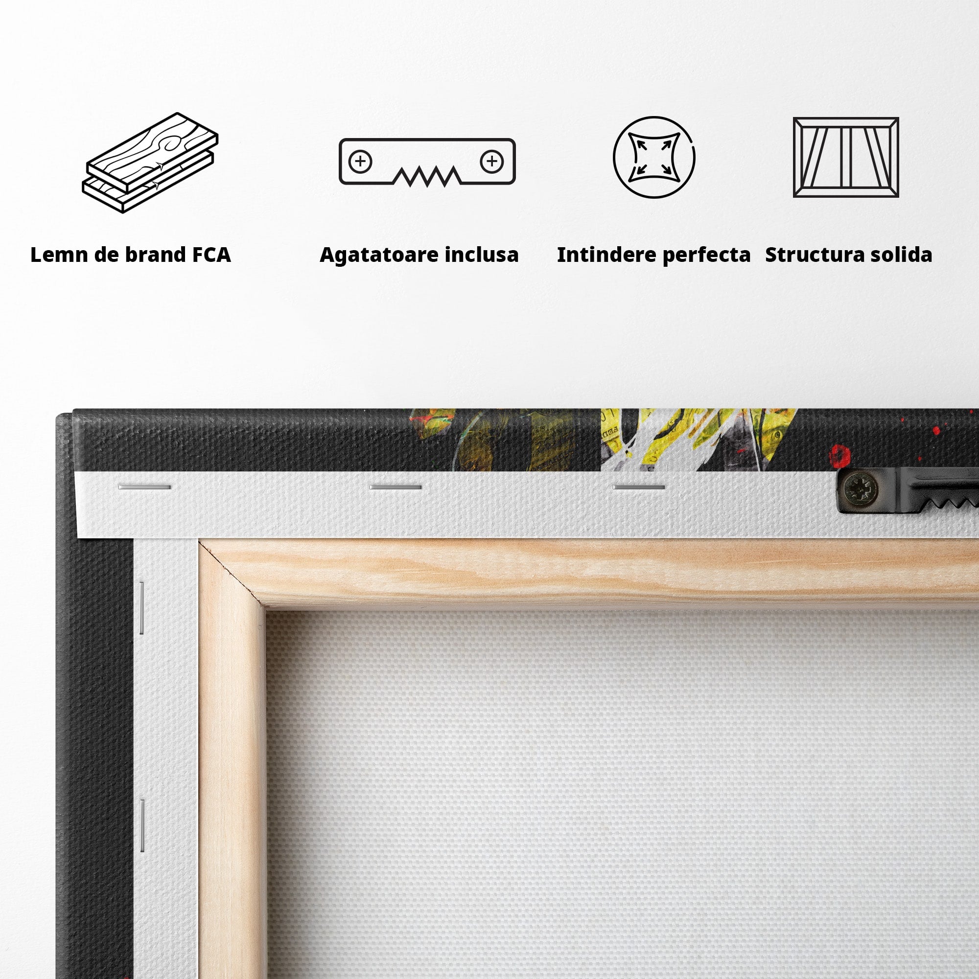 Tablou Canvas Premium LuxCanva® B1056, Geometrie Urbana Abstracta, Geometrie, Abstract, Urban, Living, Birou, Culori Vibrante