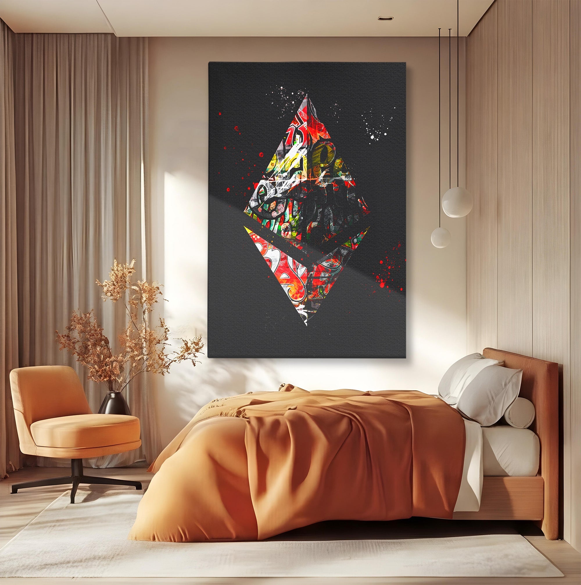 Tablou Canvas Premium LuxCanva® B1056, Geometrie Urbana Abstracta, Geometrie, Abstract, Urban, Living, Birou, Culori Vibrante