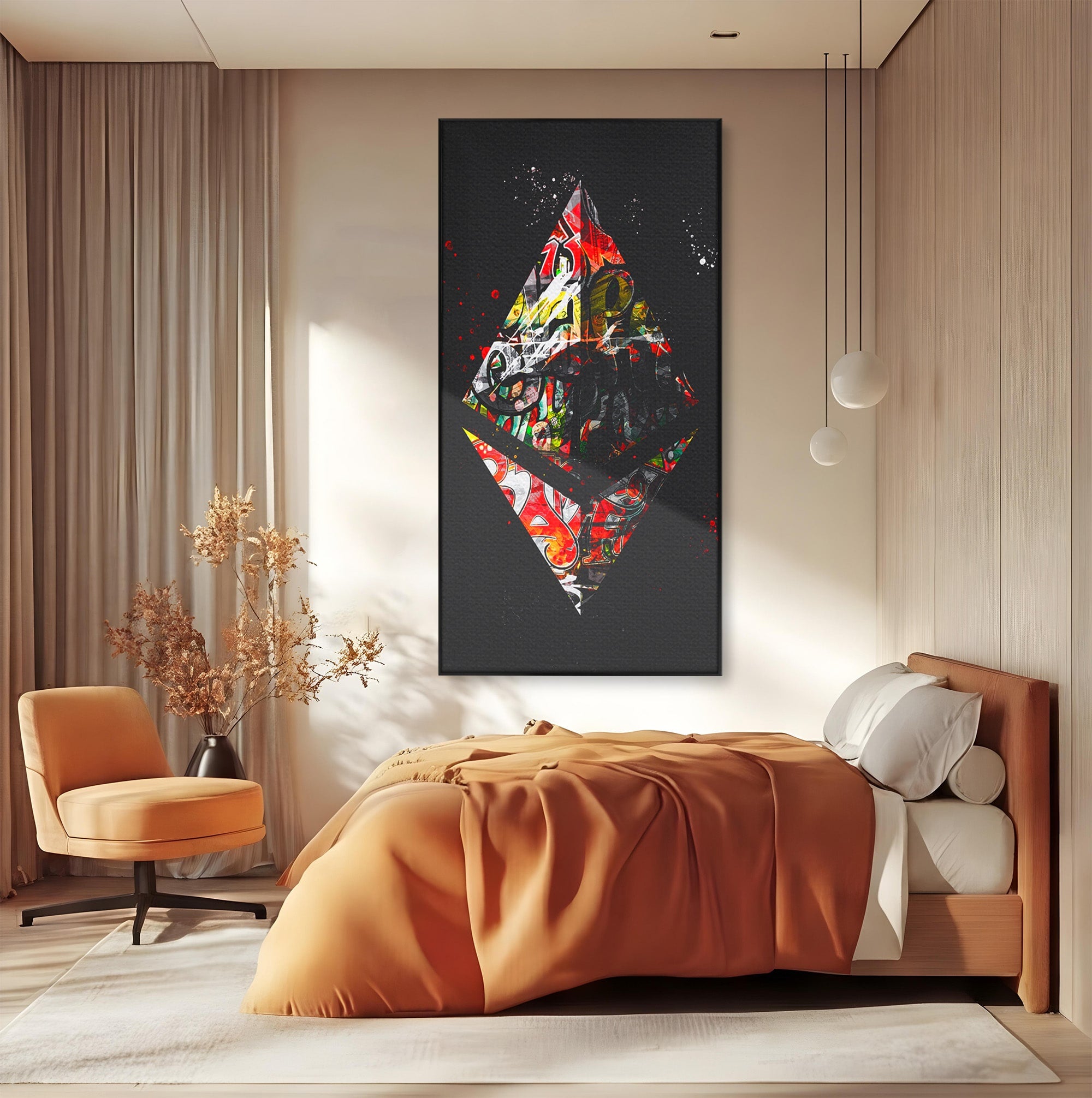 Tablou Canvas Premium LuxCanva® B1056, Geometrie Urbana Abstracta, Geometrie, Abstract, Urban, Living, Birou, Culori Vibrante
