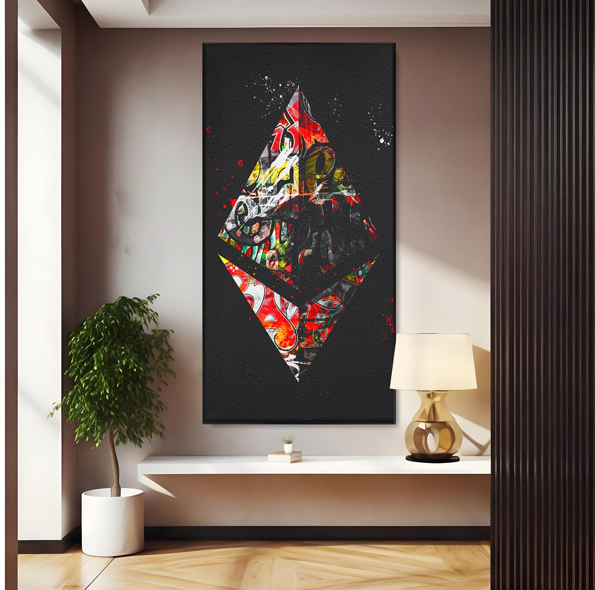 Tablou Canvas Premium LuxCanva® B1056, Geometrie Urbana Abstracta, Geometrie, Abstract, Urban, Living, Birou, Culori Vibrante
