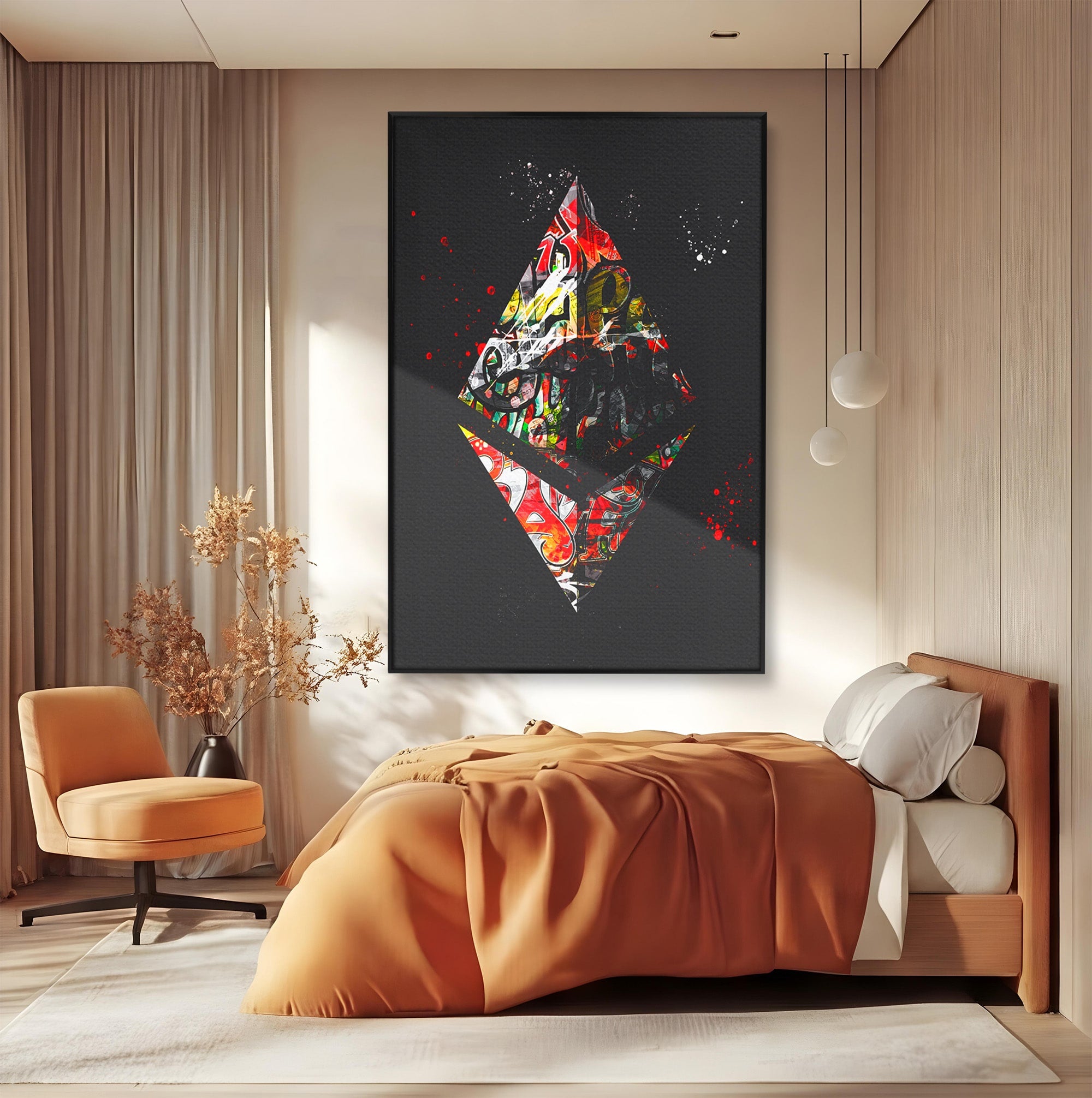 Tablou Canvas Premium LuxCanva® B1056, Geometrie Urbana Abstracta, Geometrie, Abstract, Urban, Living, Birou, Culori Vibrante