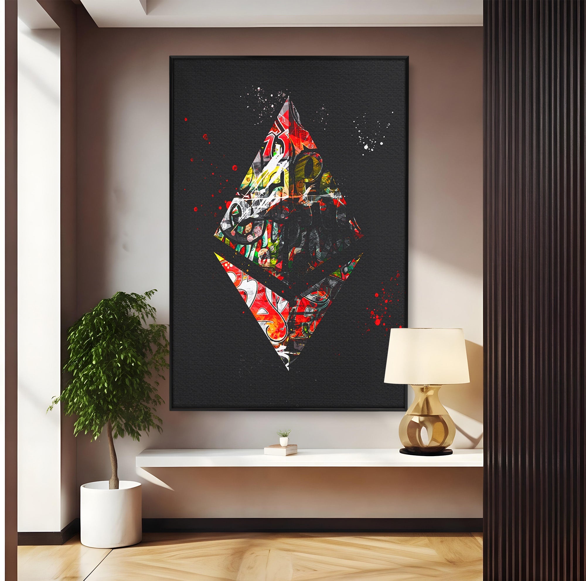 Tablou Canvas Premium LuxCanva® B1056, Geometrie Urbana Abstracta, Geometrie, Abstract, Urban, Living, Birou, Culori Vibrante