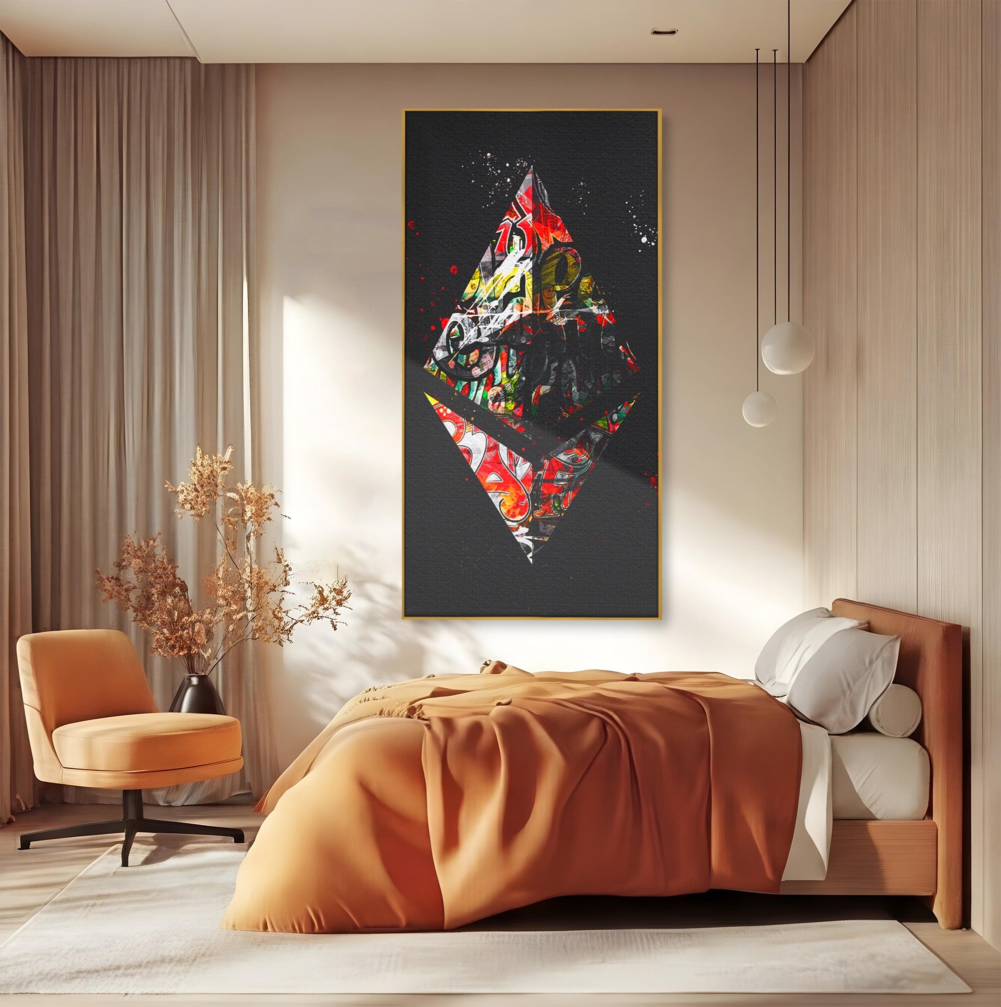 Tablou Canvas Premium LuxCanva® B1056, Geometrie Urbana Abstracta, Geometrie, Abstract, Urban, Living, Birou, Culori Vibrante
