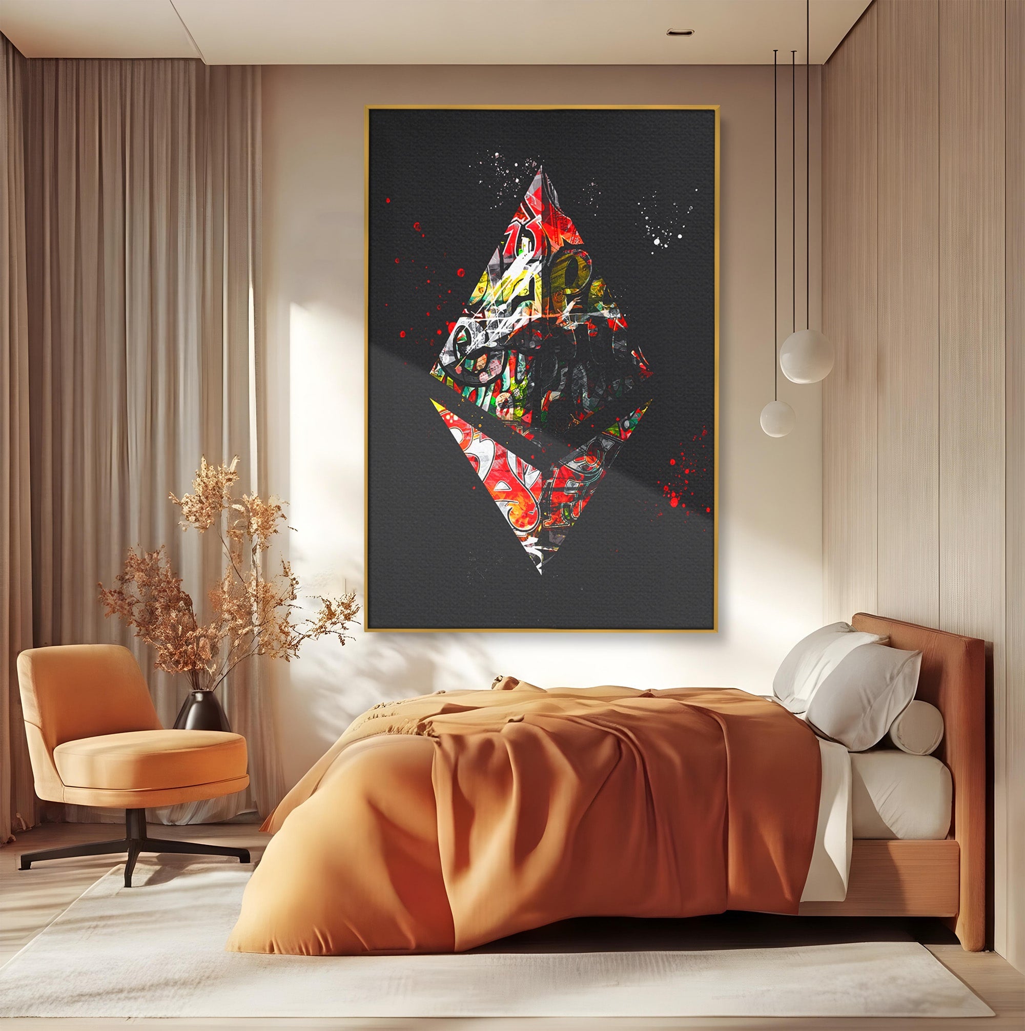 Tablou Canvas Premium LuxCanva® B1056, Geometrie Urbana Abstracta, Geometrie, Abstract, Urban, Living, Birou, Culori Vibrante