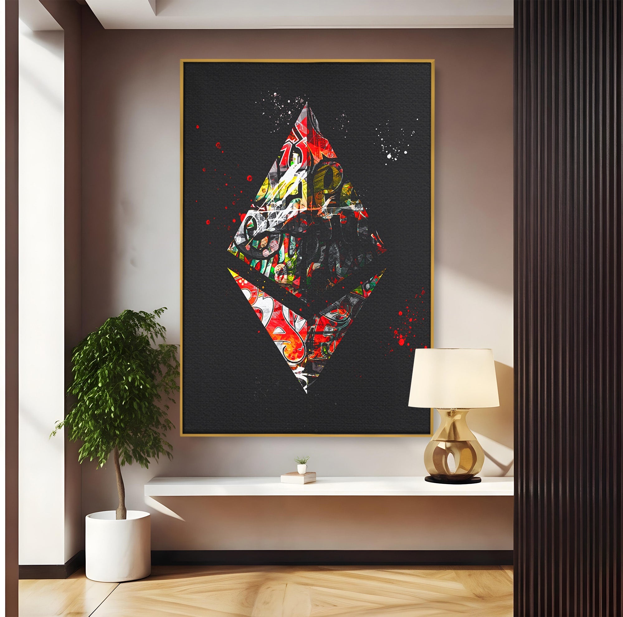 Tablou Canvas Premium LuxCanva® B1056, Geometrie Urbana Abstracta, Geometrie, Abstract, Urban, Living, Birou, Culori Vibrante