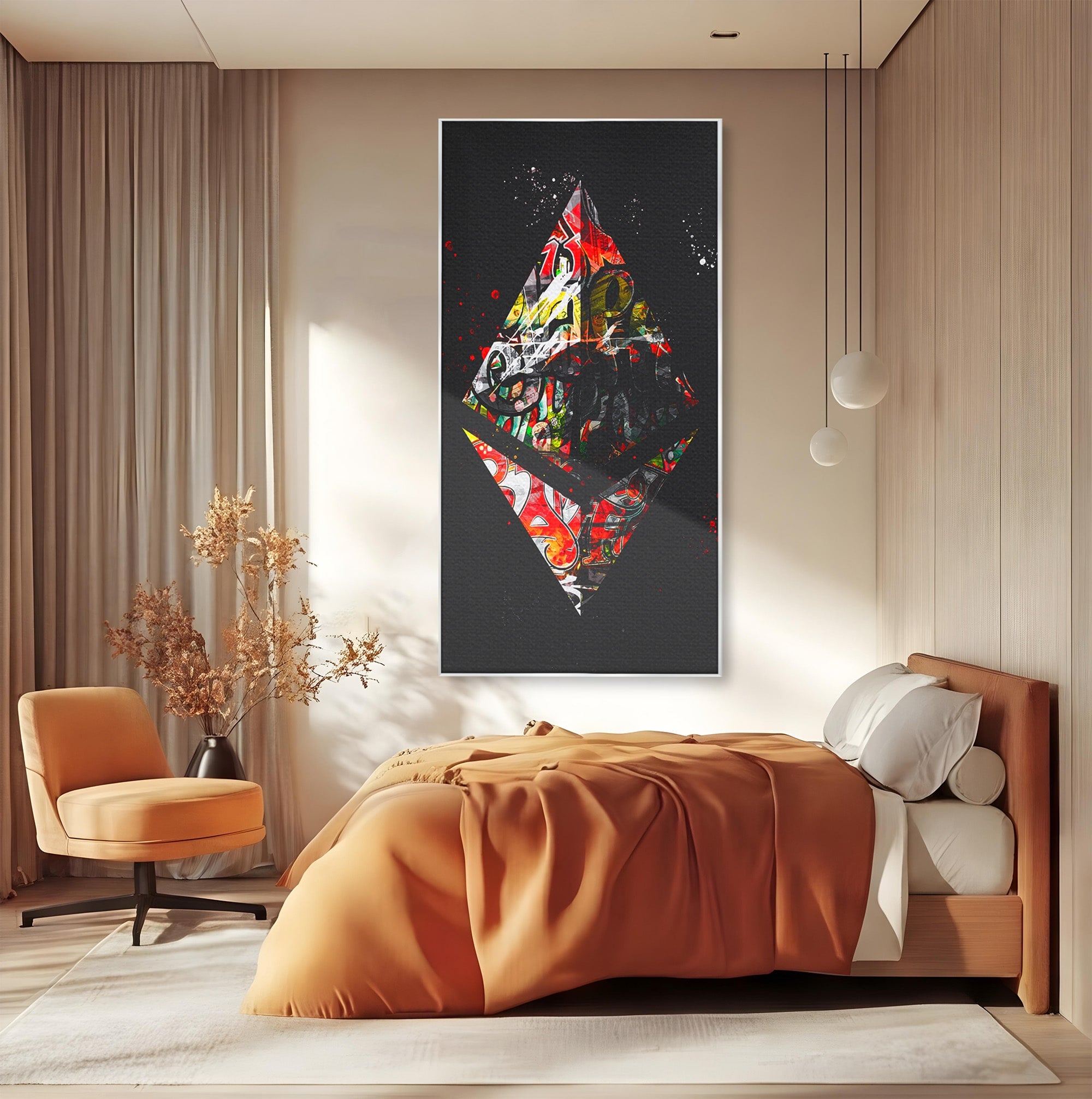 Tablou Canvas Premium LuxCanva® B1056, Geometrie Urbana Abstracta, Geometrie, Abstract, Urban, Living, Birou, Culori Vibrante