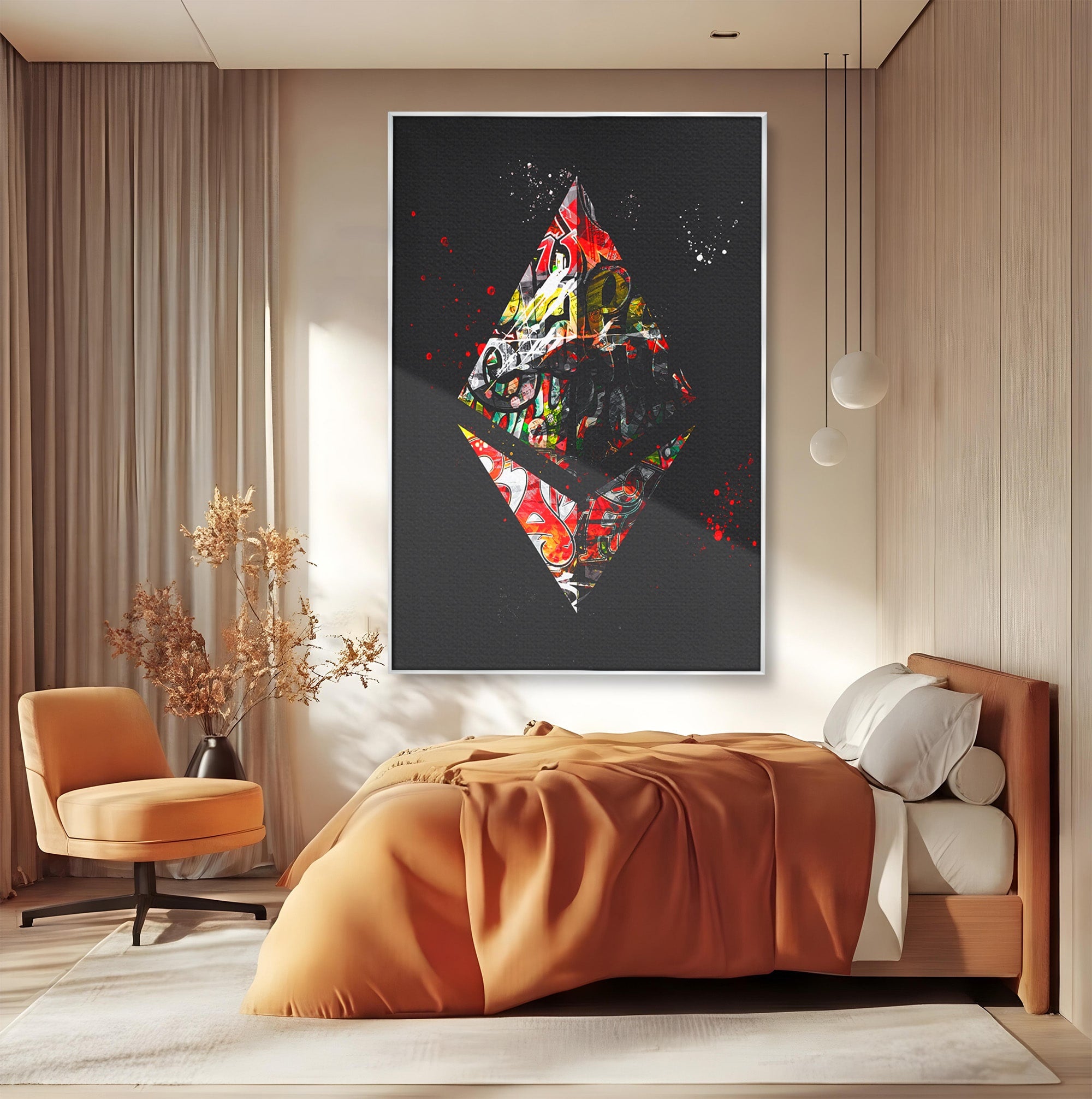 Tablou Canvas Premium LuxCanva® B1056, Geometrie Urbana Abstracta, Geometrie, Abstract, Urban, Living, Birou, Culori Vibrante