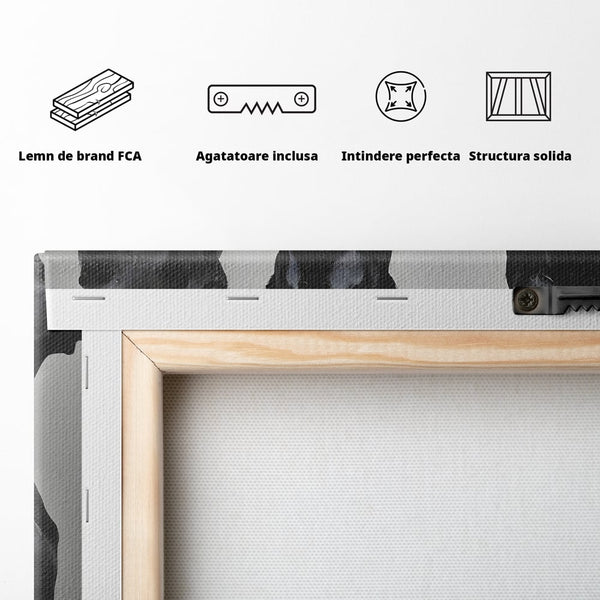 Tablou Canvas Premium, LuxCanva® B1058, Balenciaga Doberman, Decorativ, Birou, Lux, Brand, Salon, Caini, Alb si Negru