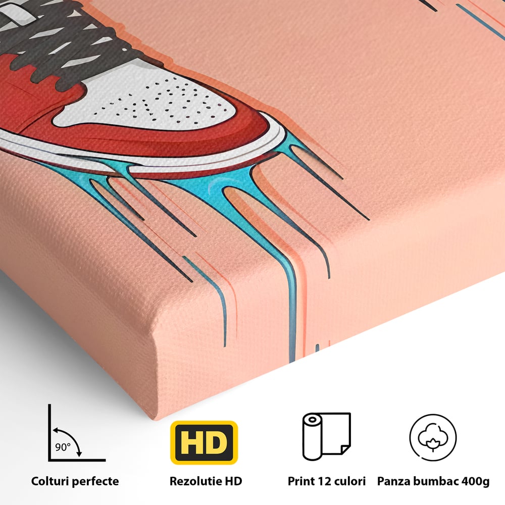 Tablou Canvas Premium, LuxCanva® B1059, Jordan On My Feet, Decorativ, Camera Tineret, Nike, Brand, Air Jordan, Baschet, Culori Vibrante