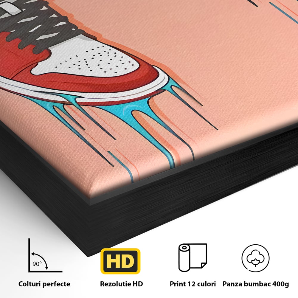 Tablou Canvas Premium, LuxCanva® B1059, Jordan On My Feet, Decorativ, Camera Tineret, Nike, Brand, Air Jordan, Baschet, Culori Vibrante