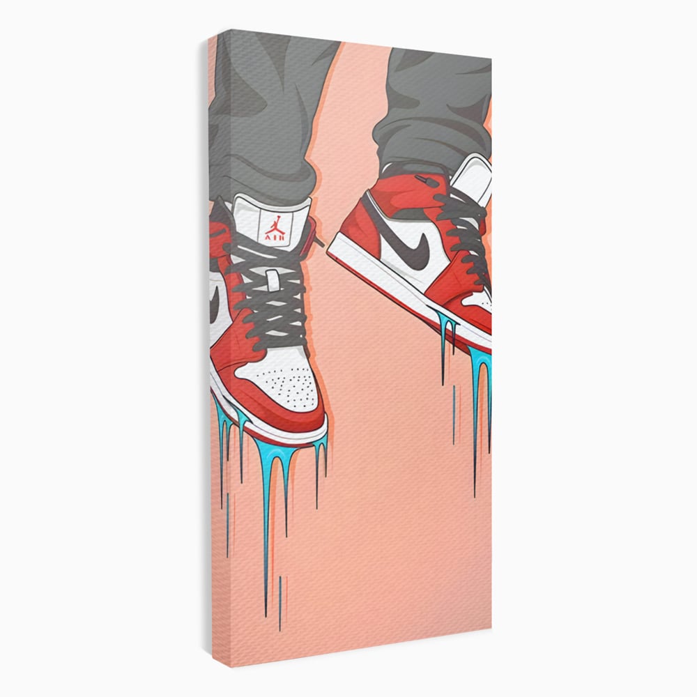 Tablou Canvas Premium, LuxCanva® B1059, Jordan On My Feet, Decorativ, Camera Tineret, Nike, Brand, Air Jordan, Baschet, Culori Vibrante