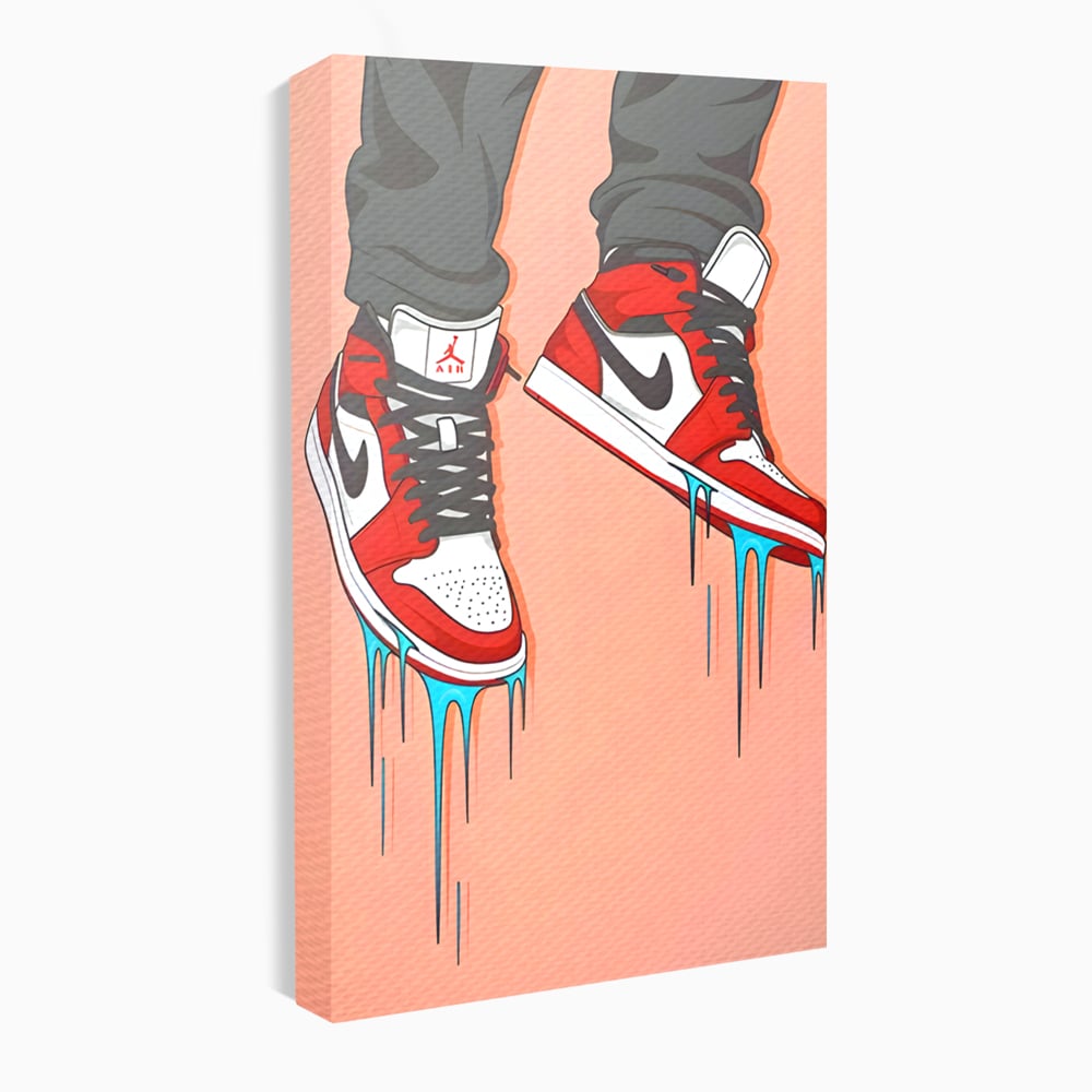Tablou Canvas Premium, LuxCanva® B1059, Jordan On My Feet, Decorativ, Camera Tineret, Nike, Brand, Air Jordan, Baschet, Culori Vibrante