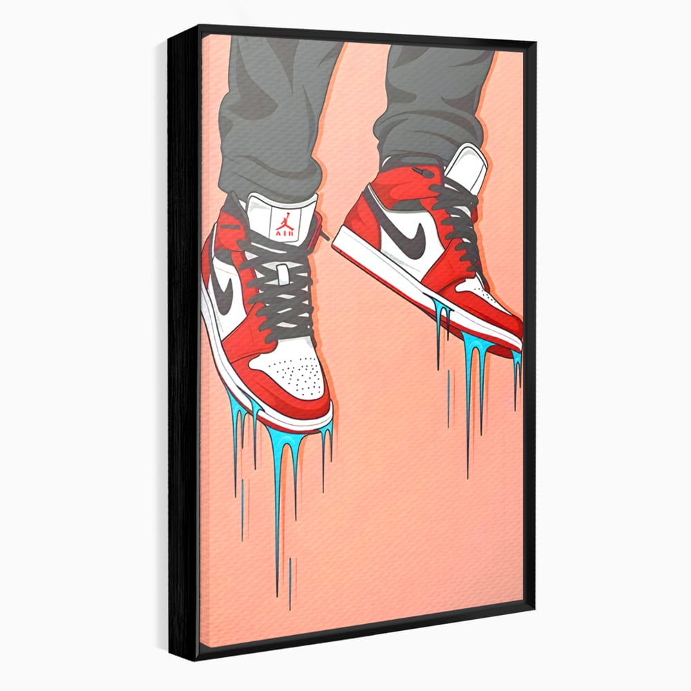 Tablou Canvas Premium, LuxCanva® B1059, Jordan On My Feet, Decorativ, Camera Tineret, Nike, Brand, Air Jordan, Baschet, Culori Vibrante