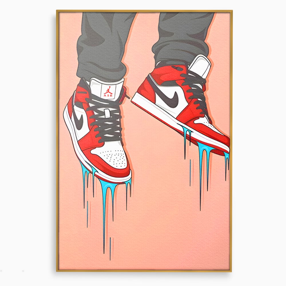 Tablou Canvas Premium, LuxCanva® B1059, Jordan On My Feet, Decorativ, Camera Tineret, Nike, Brand, Air Jordan, Baschet, Culori Vibrante