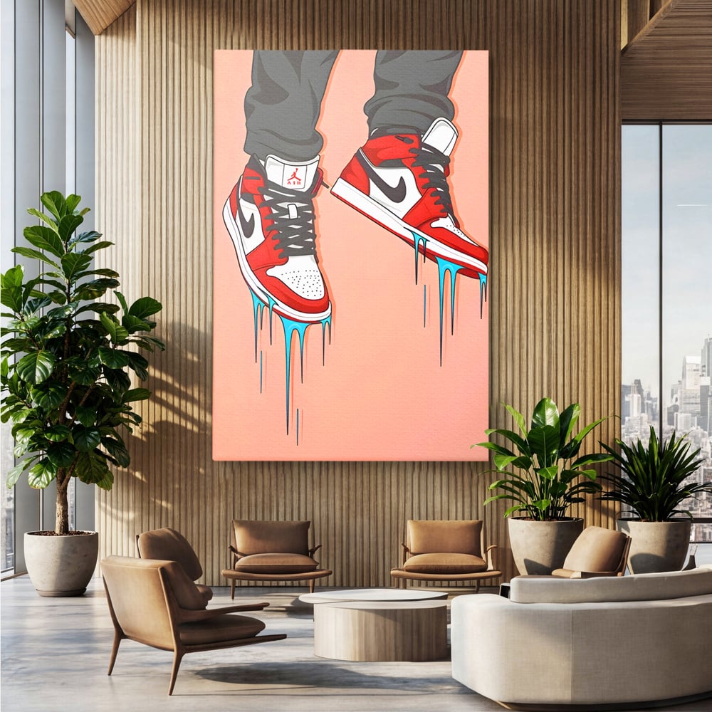 Tablou Canvas Premium, LuxCanva® B1059, Jordan On My Feet, Decorativ, Camera Tineret, Nike, Brand, Air Jordan, Baschet, Culori Vibrante