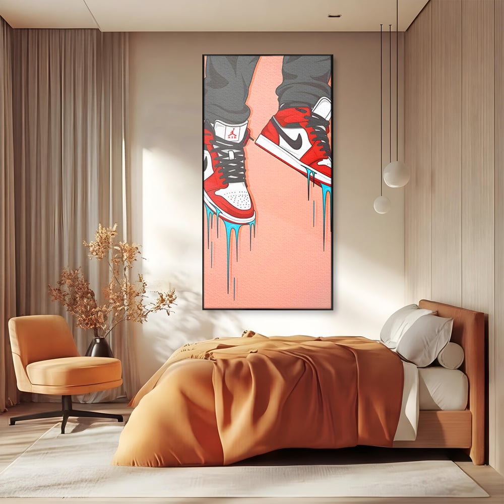 Tablou Canvas Premium, LuxCanva® B1059, Jordan On My Feet, Decorativ, Camera Tineret, Nike, Brand, Air Jordan, Baschet, Culori Vibrante
