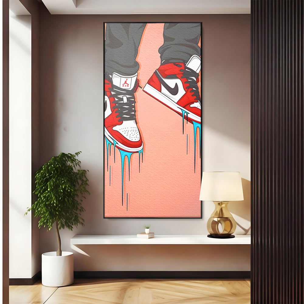 Tablou Canvas Premium, LuxCanva® B1059, Jordan On My Feet, Decorativ, Camera Tineret, Nike, Brand, Air Jordan, Baschet, Culori Vibrante