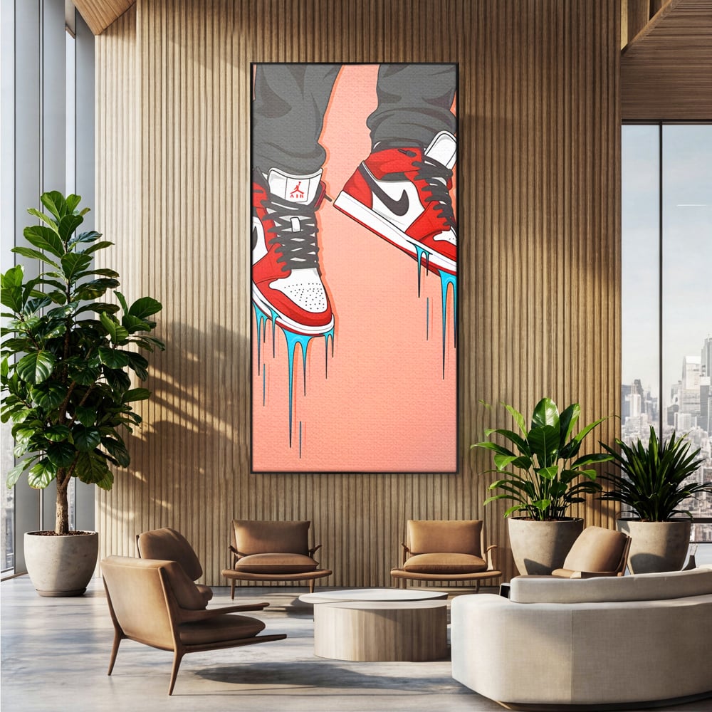 Tablou Canvas Premium, LuxCanva® B1059, Jordan On My Feet, Decorativ, Camera Tineret, Nike, Brand, Air Jordan, Baschet, Culori Vibrante