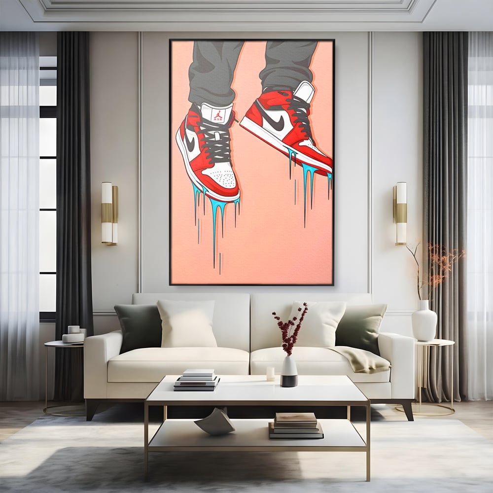 Tablou Canvas Premium, LuxCanva® B1059, Jordan On My Feet, Decorativ, Camera Tineret, Nike, Brand, Air Jordan, Baschet, Culori Vibrante