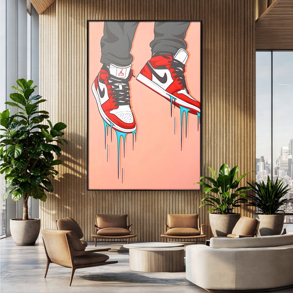 Tablou Canvas Premium, LuxCanva® B1059, Jordan On My Feet, Decorativ, Camera Tineret, Nike, Brand, Air Jordan, Baschet, Culori Vibrante
