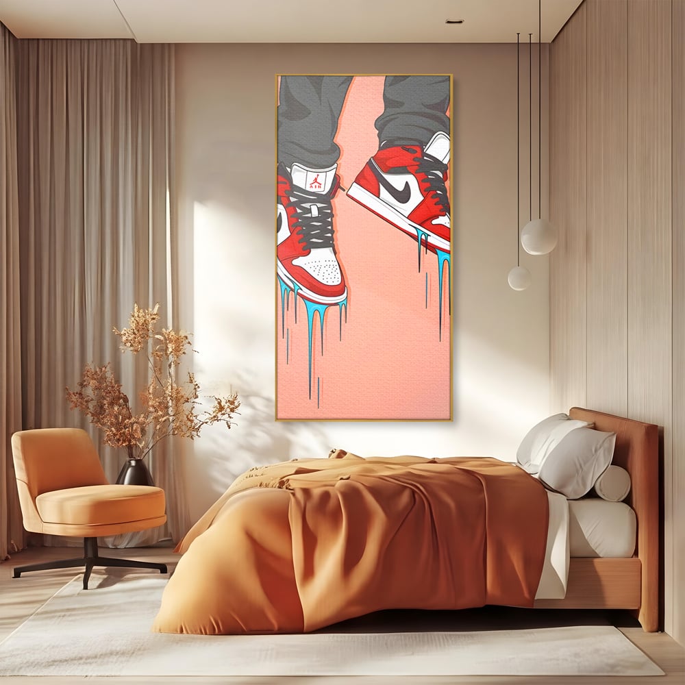 Tablou Canvas Premium, LuxCanva® B1059, Jordan On My Feet, Decorativ, Camera Tineret, Nike, Brand, Air Jordan, Baschet, Culori Vibrante