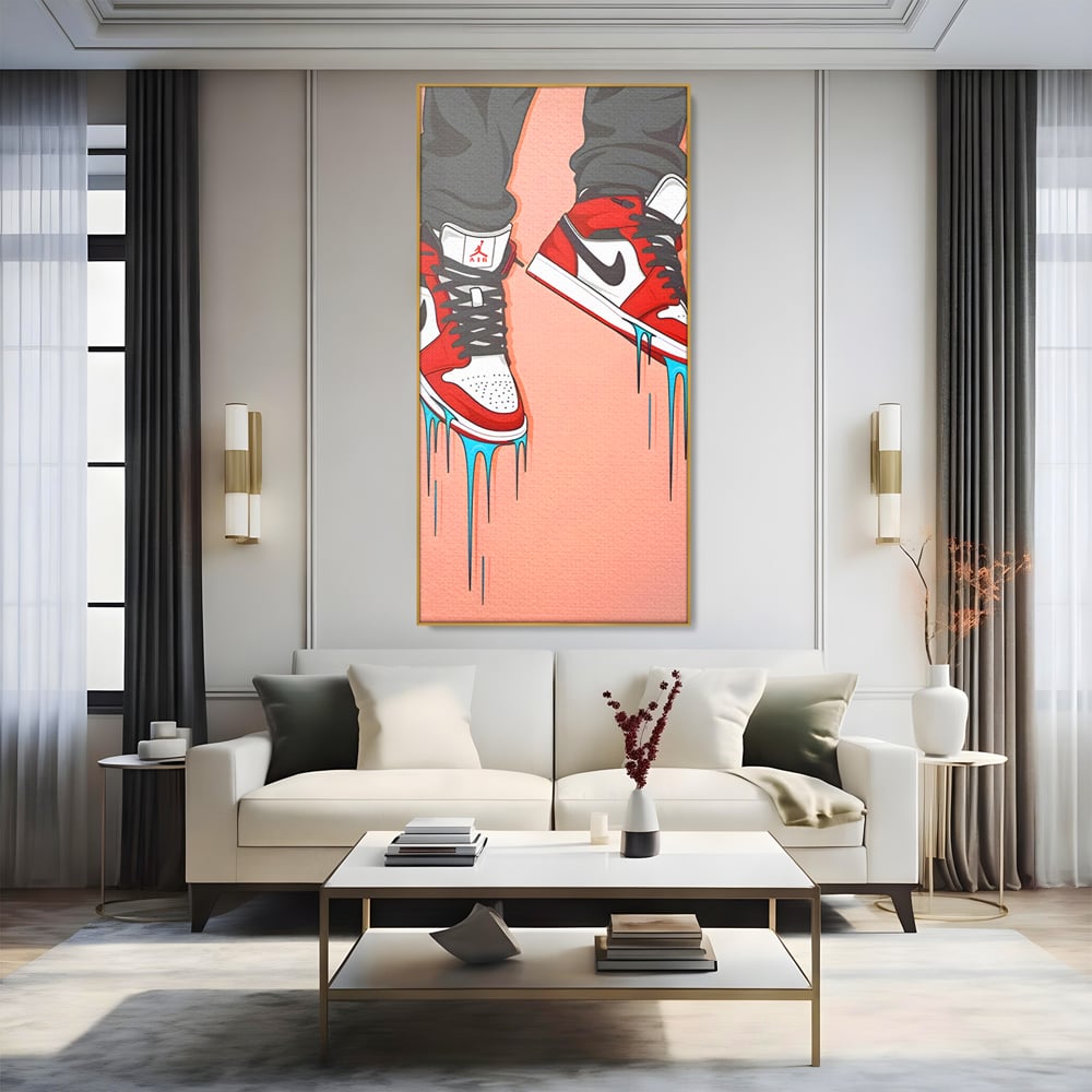 Tablou Canvas Premium, LuxCanva® B1059, Jordan On My Feet, Decorativ, Camera Tineret, Nike, Brand, Air Jordan, Baschet, Culori Vibrante