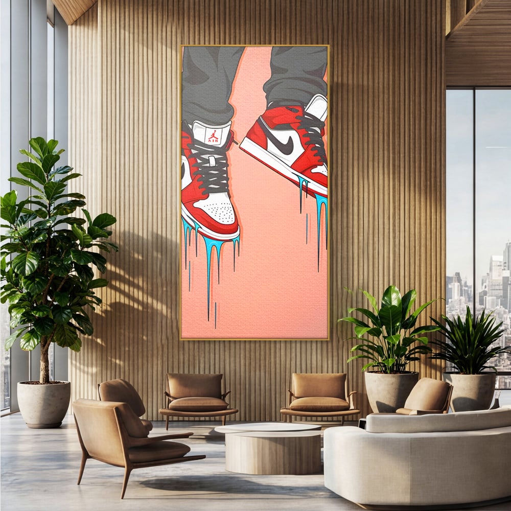 Tablou Canvas Premium, LuxCanva® B1059, Jordan On My Feet, Decorativ, Camera Tineret, Nike, Brand, Air Jordan, Baschet, Culori Vibrante