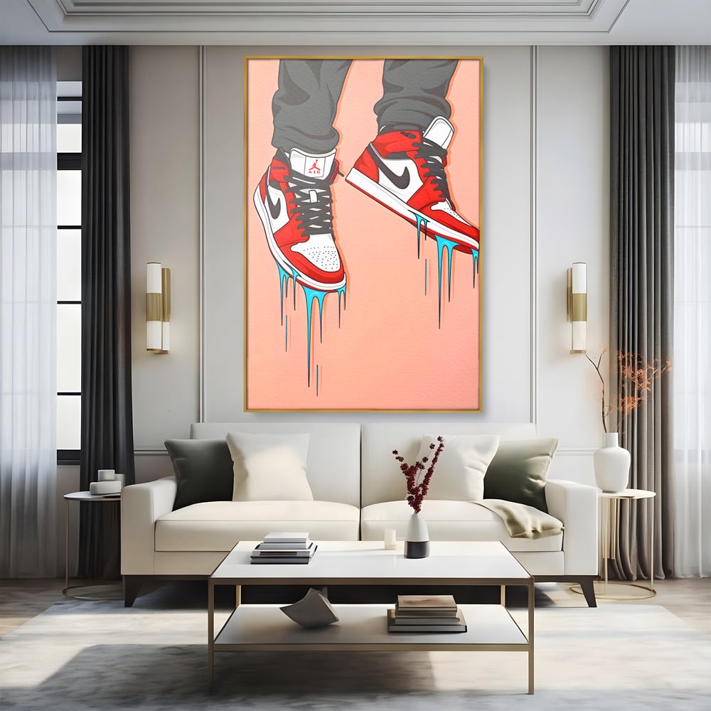 Tablou Canvas Premium, LuxCanva® B1059, Jordan On My Feet, Decorativ, Camera Tineret, Nike, Brand, Air Jordan, Baschet, Culori Vibrante
