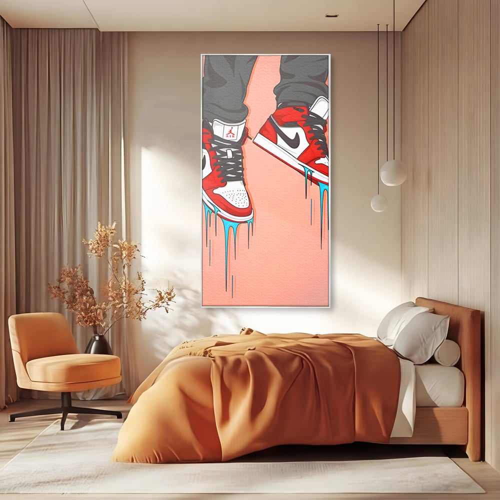 Tablou Canvas Premium, LuxCanva® B1059, Jordan On My Feet, Decorativ, Camera Tineret, Nike, Brand, Air Jordan, Baschet, Culori Vibrante
