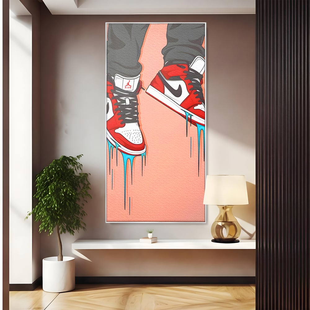 Tablou Canvas Premium, LuxCanva® B1059, Jordan On My Feet, Decorativ, Camera Tineret, Nike, Brand, Air Jordan, Baschet, Culori Vibrante