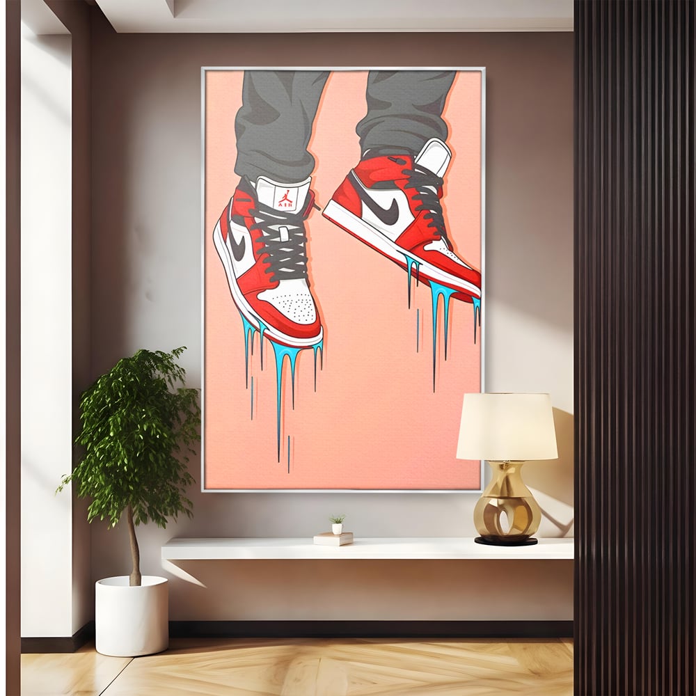 Tablou Canvas Premium, LuxCanva® B1059, Jordan On My Feet, Decorativ, Camera Tineret, Nike, Brand, Air Jordan, Baschet, Culori Vibrante