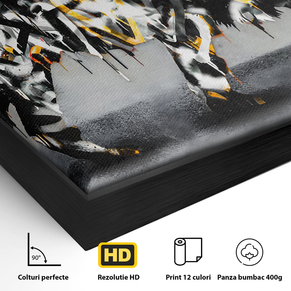 Tablou Canvas Premium LuxCanva® B1063, Graffiti Lion , Decorativ, Living, Leu, Dormitor, Putere, Savana, Colorat