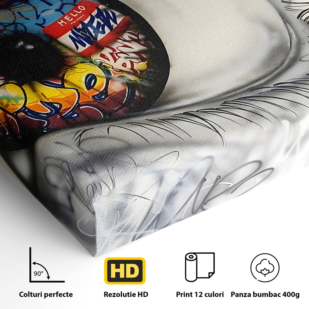 Tablou Canvas Premium LuxCanva® B1064 Funky Eye , Decorativ, Living, Ochi, Dormitor, Privire, Colorat