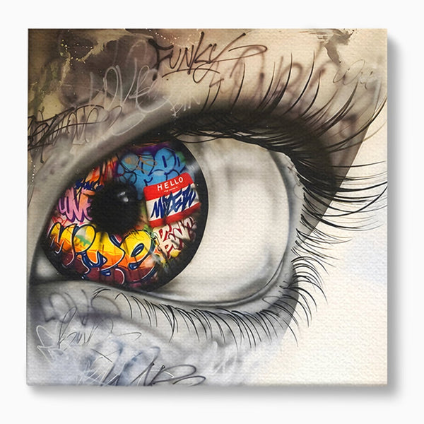 Tablou Canvas Premium LuxCanva® B1064 Funky Eye , Decorativ, Living, Ochi, Dormitor, Privire, Colorat