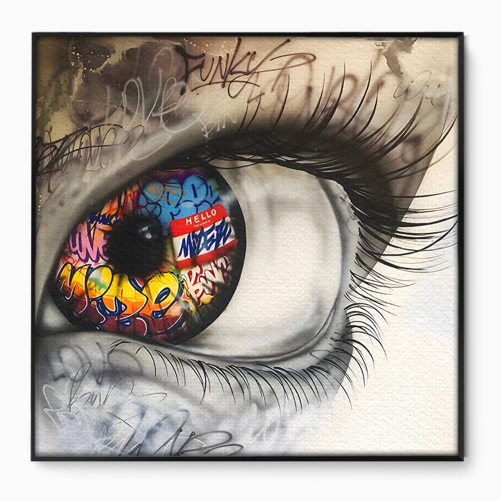 Tablou Canvas Premium LuxCanva® B1064 Funky Eye , Decorativ, Living, Ochi, Dormitor, Privire, Colorat