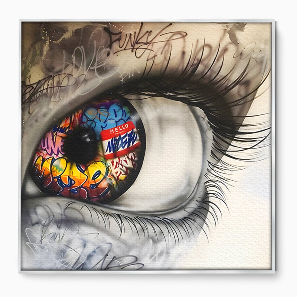 Tablou Canvas Premium LuxCanva® B1064 Funky Eye , Decorativ, Living, Ochi, Dormitor, Privire, Colorat
