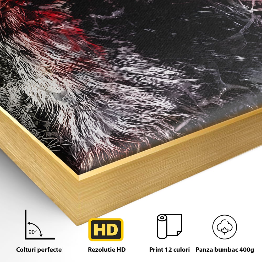 Tablou Canvas Premium LuxCanva® B1070, The Lion Look , Decorativ, Birou, Leu, Rege, Dormitor, Jungla, Colorat