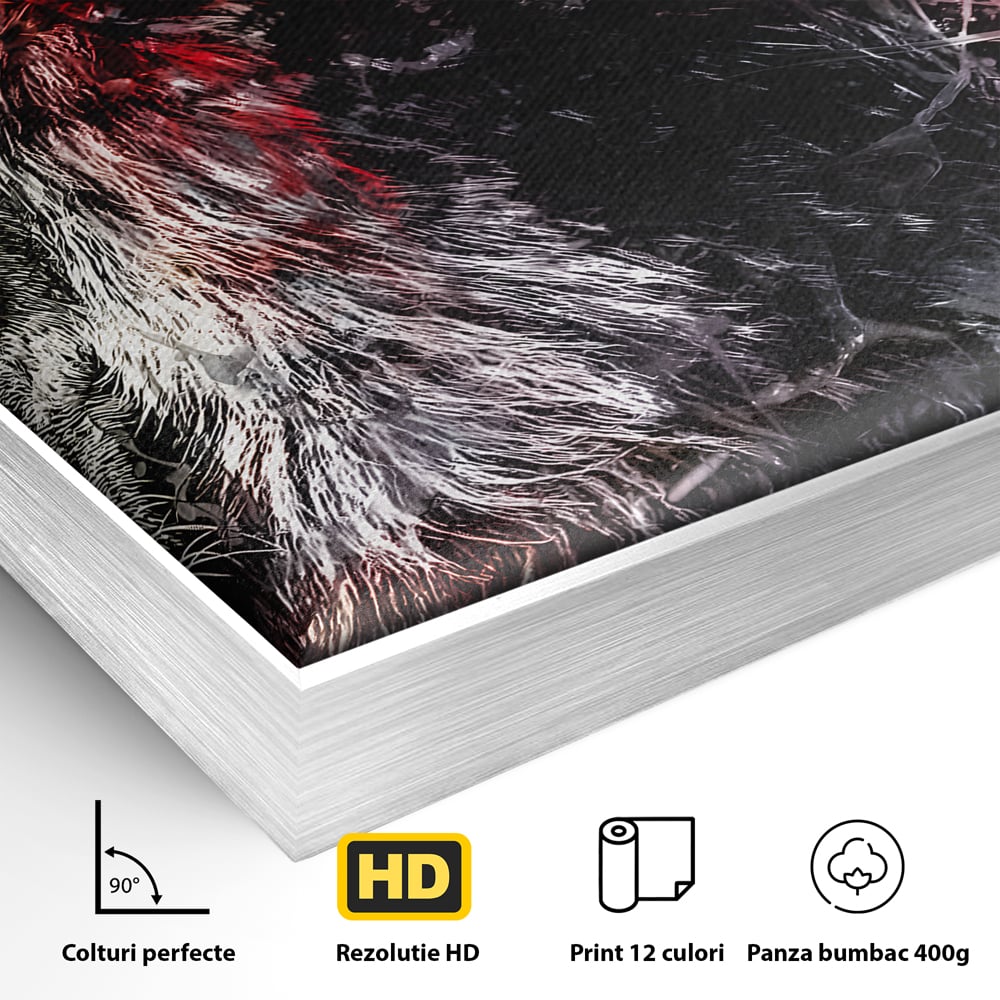 Tablou Canvas Premium LuxCanva® B1070, The Lion Look , Decorativ, Birou, Leu, Rege, Dormitor, Jungla, Colorat