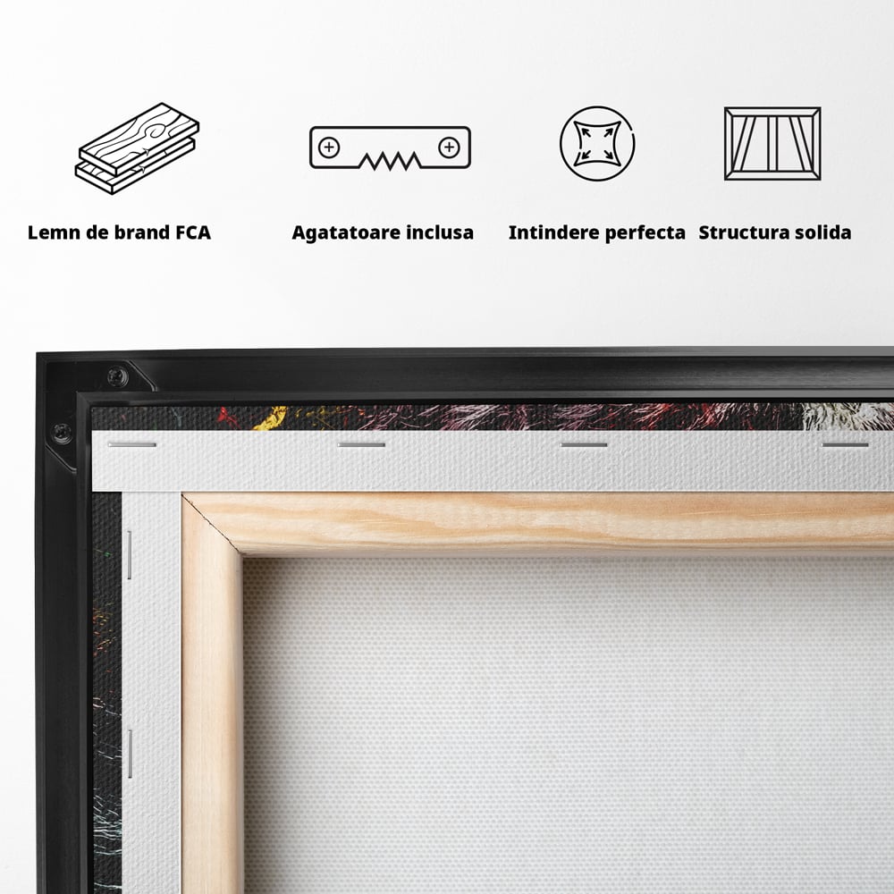 Tablou Canvas Premium LuxCanva® B1070, The Lion Look , Decorativ, Birou, Leu, Rege, Dormitor, Jungla, Colorat