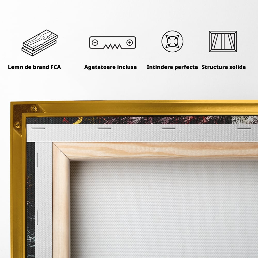 Tablou Canvas Premium LuxCanva® B1070, The Lion Look , Decorativ, Birou, Leu, Rege, Dormitor, Jungla, Colorat