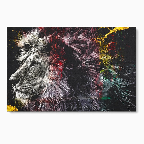 Tablou Canvas Premium LuxCanva® B1070, The Lion Look , Decorativ, Birou, Leu, Rege, Dormitor, Jungla, Colorat