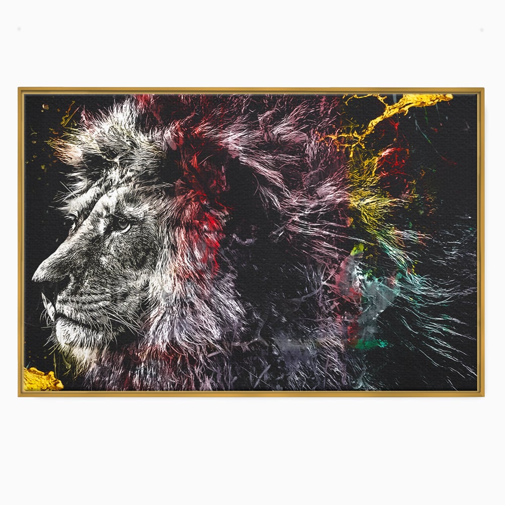 Tablou Canvas Premium LuxCanva® B1070, The Lion Look , Decorativ, Birou, Leu, Rege, Dormitor, Jungla, Colorat