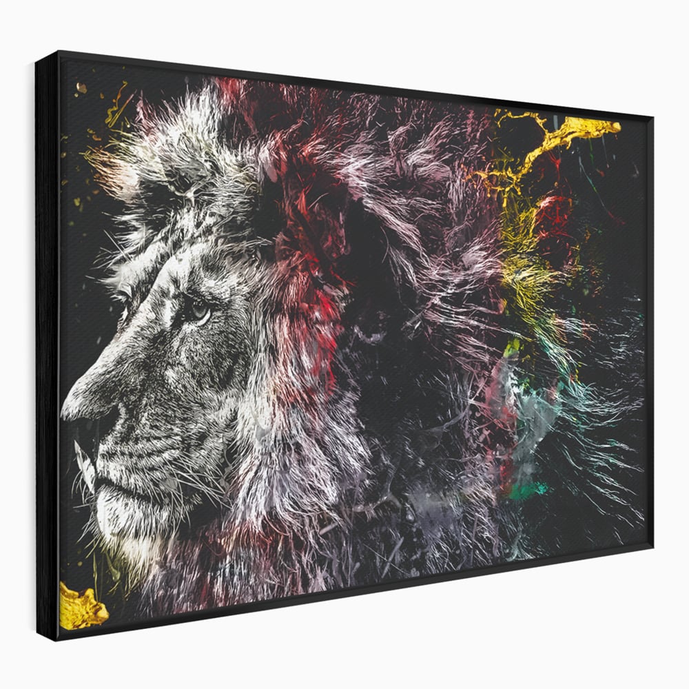 Tablou Canvas Premium LuxCanva® B1070, The Lion Look , Decorativ, Birou, Leu, Rege, Dormitor, Jungla, Colorat