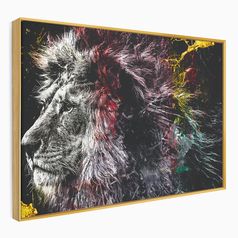 Tablou Canvas Premium LuxCanva® B1070, The Lion Look , Decorativ, Birou, Leu, Rege, Dormitor, Jungla, Colorat