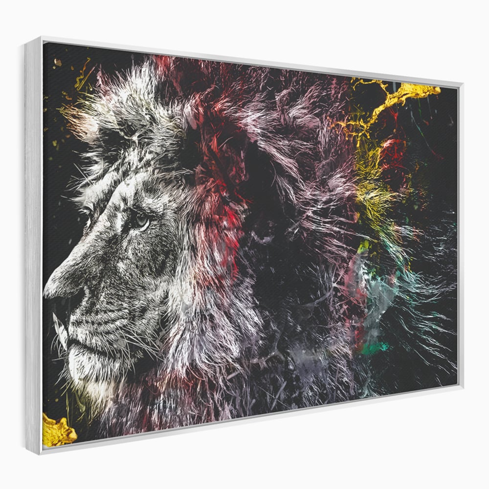 Tablou Canvas Premium LuxCanva® B1070, The Lion Look , Decorativ, Birou, Leu, Rege, Dormitor, Jungla, Colorat