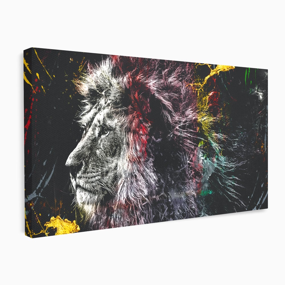 Tablou Canvas Premium LuxCanva® B1070, The Lion Look , Decorativ, Birou, Leu, Rege, Dormitor, Jungla, Colorat